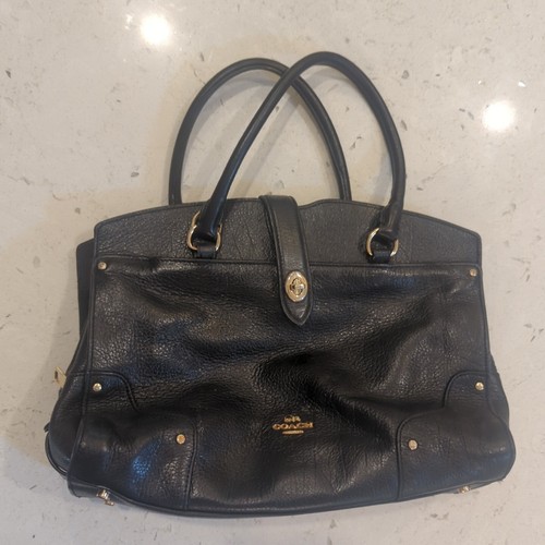 Coach Mercer Black Grain Leather Satchel 30 Style No. 37575 - Picture 13 of 17