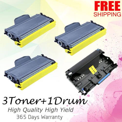 3PK TN360 Toner + 1PK DR360 Drum For Brother HL-2140 2170W MFC7340 7840 7440 - Picture 1 of 10