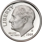 2008 S Roosevelt 90% Silver Dime DCAM GEM PROOF