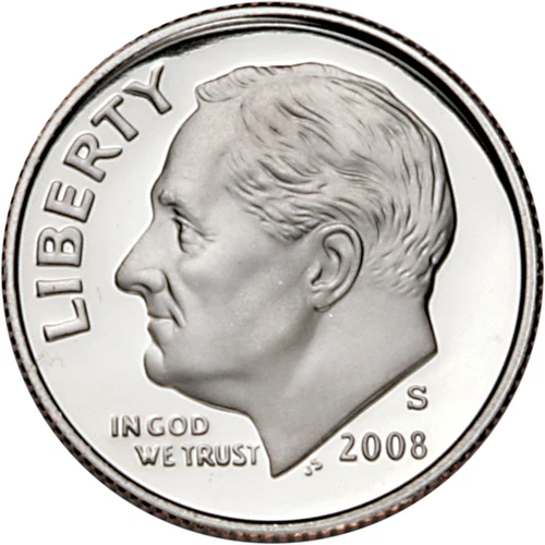 2008 S Roosevelt 90% Silver Dime DCAM GEM PROOF