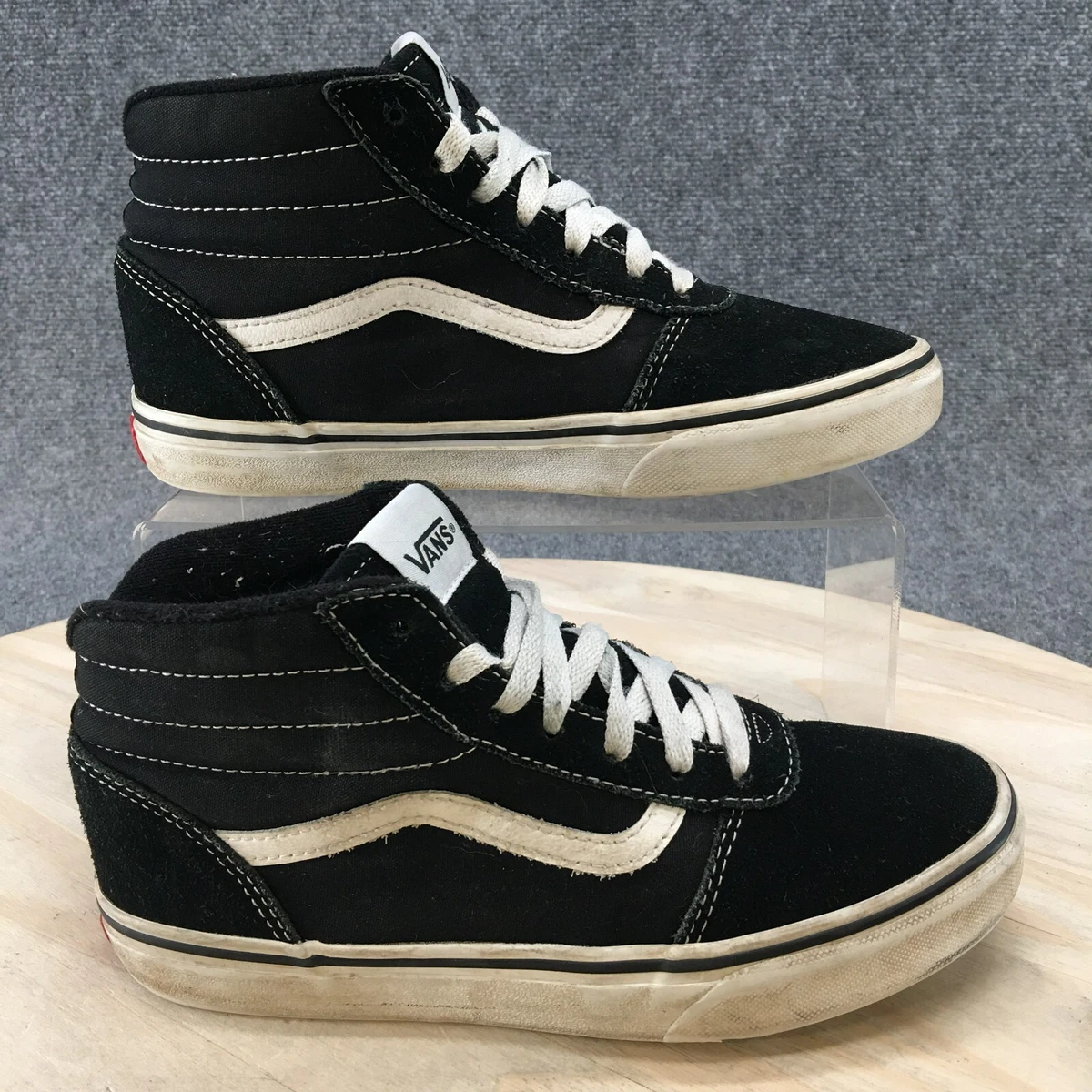 Vans Youth Off The Wall Old Skool Skate Sneakers Black High Top | eBay