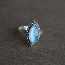 Amazing Moonstone Handmade 925 Sterling Silver Ring 8" MR-21