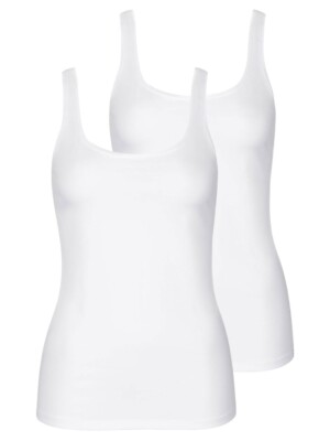 Lisca 2er Pack Damen Trägerhemd Kaia 023370 Gr. M-XXL in Weiss,Haut oder Schwarz