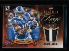 KENNY GOLLADAY 2020 DONRUSS LEATHER KINGS USED FOOTBALL LACE RELIC #/25 BA1601