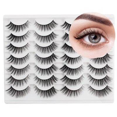 Falsche Wimpern, 3D Wimpern, Katzenauge   Wiederverwendbare Fake Lashes für A...