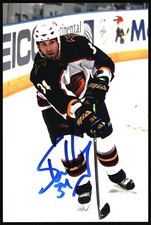 Shane Hnidy Autographed 4x6 Color Photo Atlanta Thrashers White #34 B