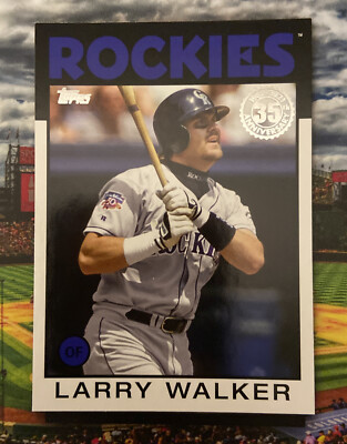 2021 Update 1986 Topps Baseball #86B-4 Larry Walker - Colorado Rockies