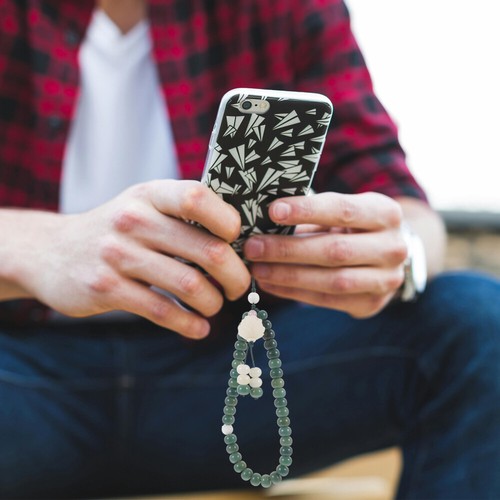 Lotus Jade Bodhi Hanging Seil Männer Und Frauen Perlen Telefonriemen Armband - Zdjęcie 11 z 12
