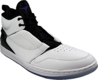 Nike Men's Air Jordan Fadeaway White Black Basketball Shoes
