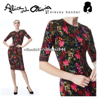 Alice + Olivia Delora fitted dress in first date multi 2 | eBay Alice + Olivia Delora fitted dress in first date multi 2 | eBay