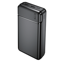 Maxlife 20000Mah Powerbank 2X 2,4A Usb & USB-C & Micro-Usb Akku Batterie Schwarz