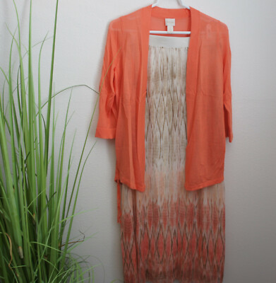 orange cardigan outfit