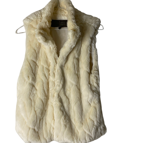 Vegan Faux Fur Cream Vest 