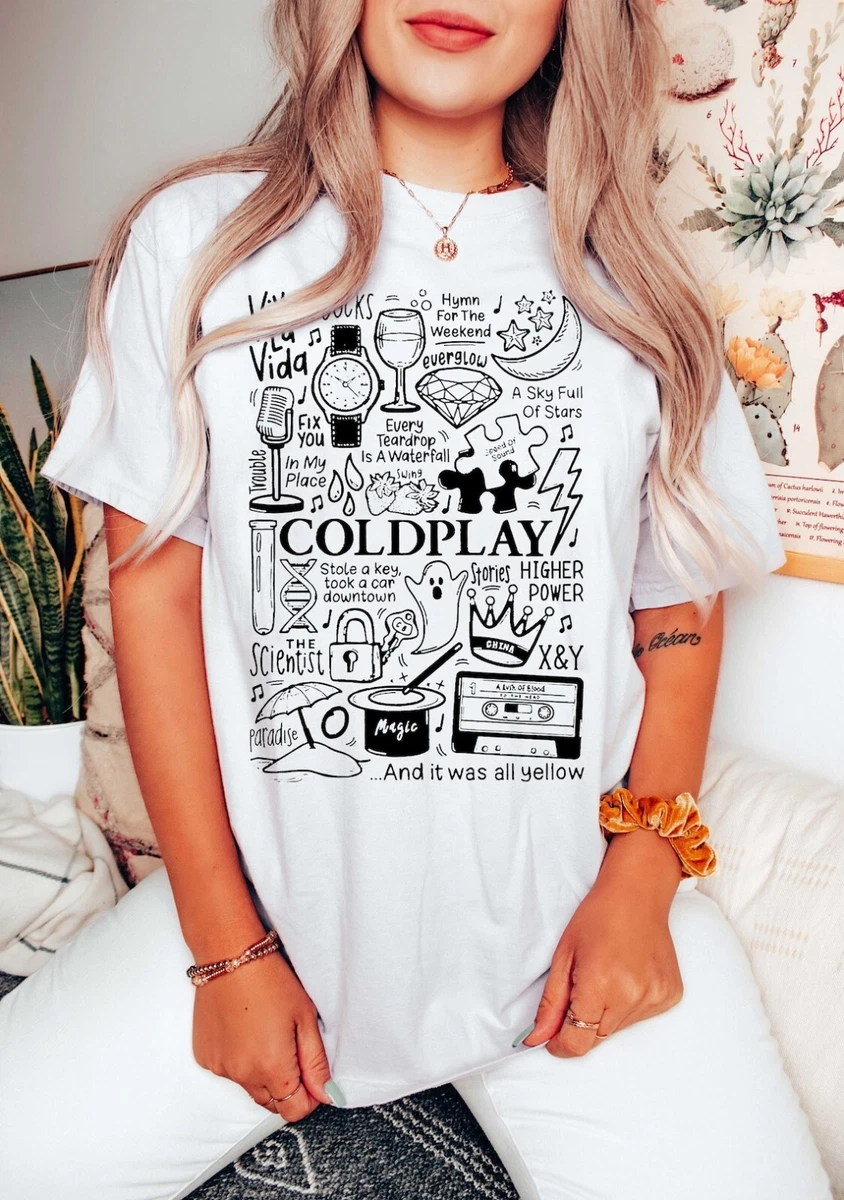Coldplay t shirts women cheap