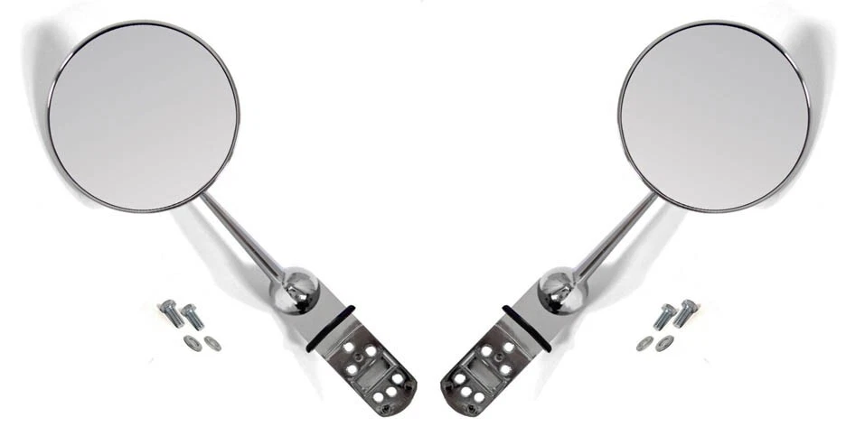 ¡NUEVO! Juego de 2 espejos retrovisores exteriores cromados para camioneta F-100 1953-1966 F250 F350 Foto 2 de 4