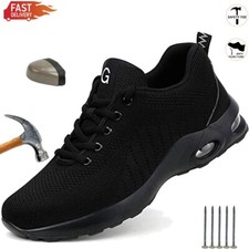 Nuevas Tenis de Trabajo Puntera de Acero Zapatos Hombres Zapatos de Seguridad Zapatos de Malla a Prueba de Pinchazos