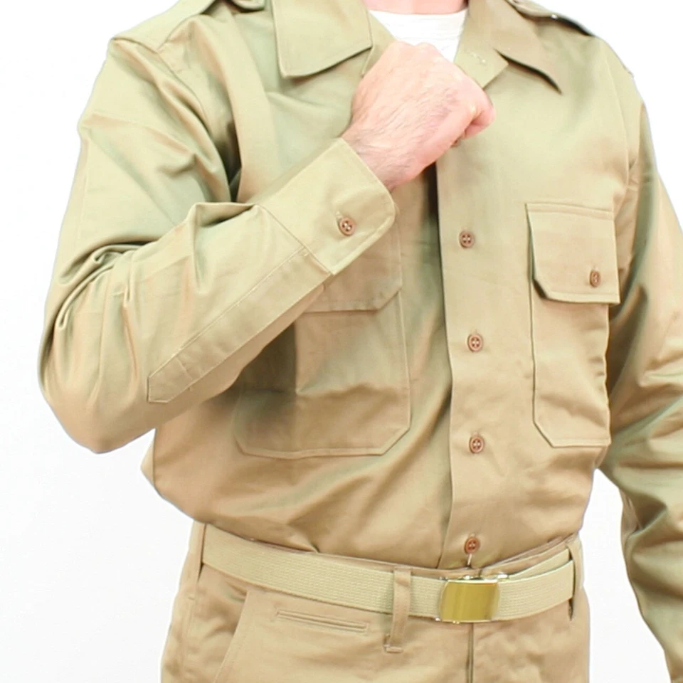 Replica US WW2 Officers Summer Service Chino Shirt by Kay Canvas AG1197 - Image 4 of 4