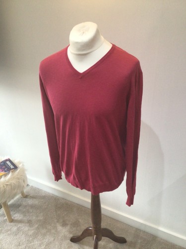 Donato Liguori Cotton v neck jumper Green Large Made in Italy - Picture 7 of 8