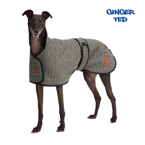 Ginger Ted Greyhound Whippet Lurcher Tweed Dog Coat - harness, warm, stylish - Picture 5 of 8