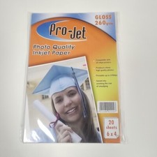 Pro-Jet Gloss 6x4" Inkjet Photo Paper 260gsm - 20 Sheets