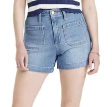 WOMEN'S SIZE 16 HIGHEST-RISE DENIM A-LINE STRETCH SHORTS-UNIVERSAL THREAD- 24