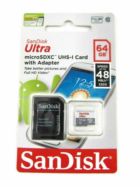 Sandisk Ultra 64gb Microsdxc Uhs I Class 10 Memory Card For Sale Online Ebay