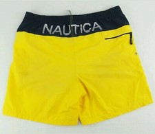 Vintage Nautica Spellout 100 Nylon Swim Trunks Shorts Size Mens Large L