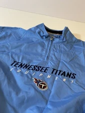 Reebok Tennessee Titans Windbreaker Jacket Men's XL NFL On Field Football Blue