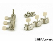  NEW Vintage Style 3x3 ON PLATE TUNERS for Guitar Les Paul Nickel  Aged Keys