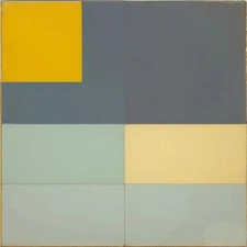 Medium Abstract Painting 2x2 ft. Post-Modernism Geometric Demrin OOAK NEW