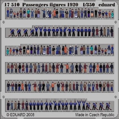 EDUARD MODELS 1/350 Ship- 1920's Era Passengers Titanic (Painted) EDU17510-NEW