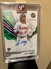 2024 Topps Pristine Encased Green Refractor /150 Rookie Card Auto Trey Cabbage