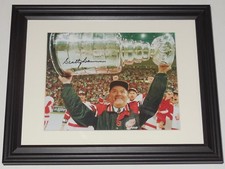 SCOTTY BOWMAN AUTOGRAPHED 8X10 COLOR PHOTO (FRAMED & MATTED) - DETROIT RED WINGS