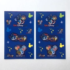 2x Walt Disney World Stickers Sandylion Fireworks Mickey Mouse 4 in. x 6.5 in.