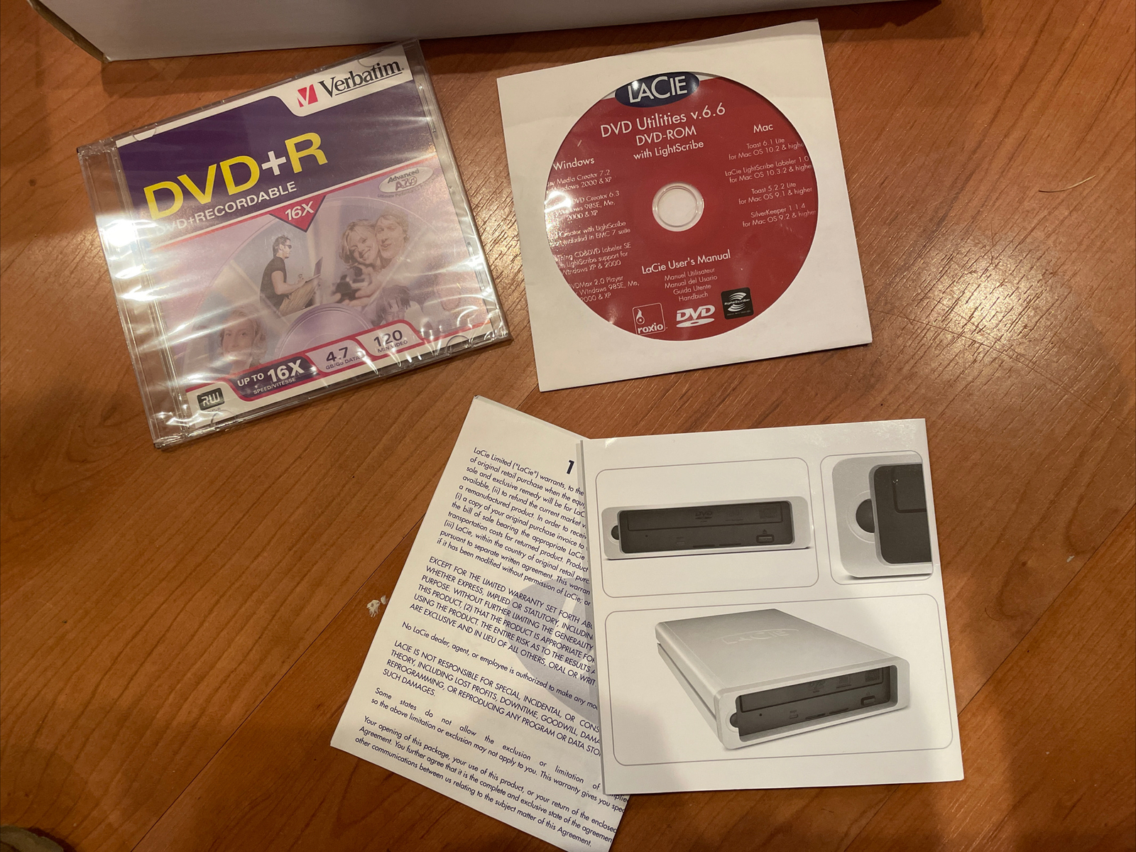 Lacie D2 DVD+RW Double Layer External w/Lightscribe USB Firewire 16X