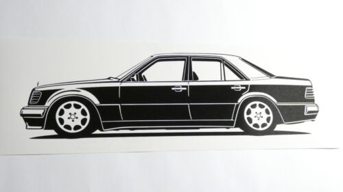 Mercedes W124 500E Sticker Mercedes W124 Aufkleber links und rechts schwarz neu - Bild 1 von 11