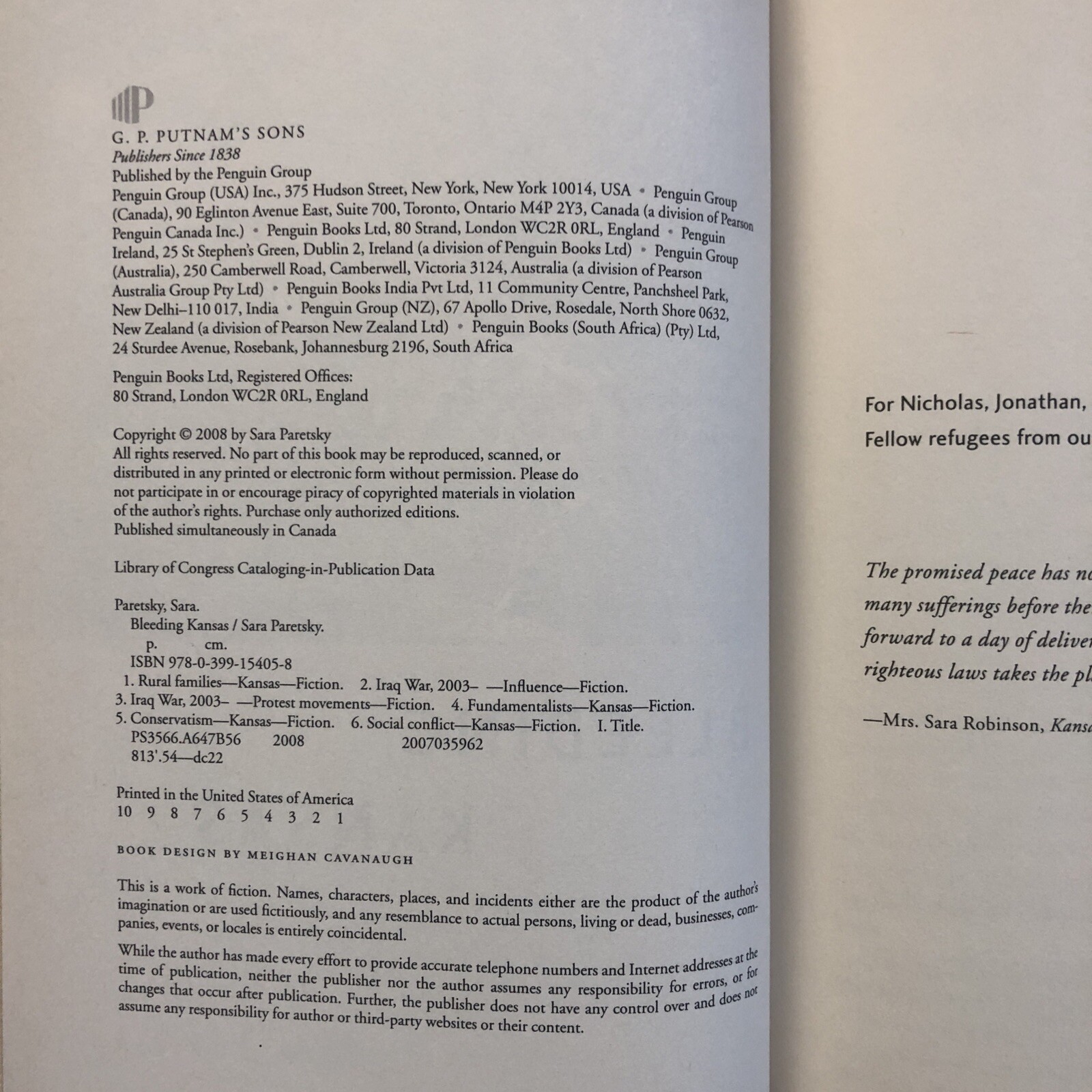 Bleeding Kansas Signed by Sara Paretsky (2008, Hardcover 1st Edition