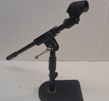 Proline MS112BK Desk Boom Microphone Stand W Shure Mic Clip