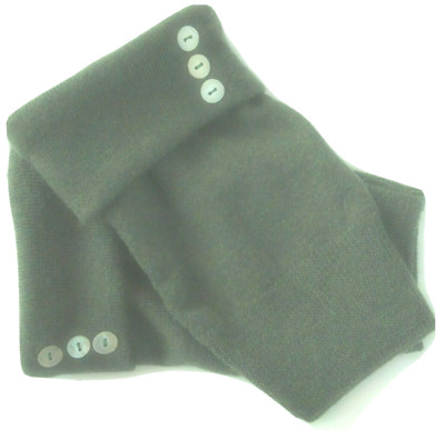 FINGERLESS GLOVES GREEN 70% CASHMERE 30% MERINO WOOL SMALL MEDIUM LARGE S M L OS