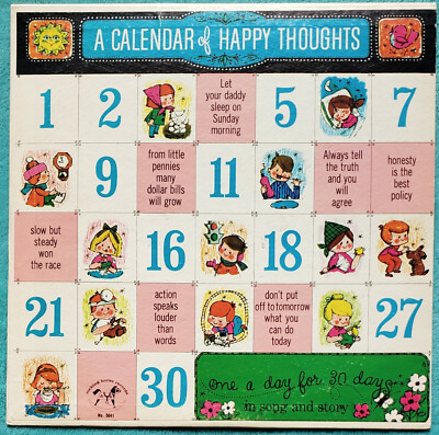 A Calendar Of Happy Thoughts Rocking Horse Players 1950's Original Vinyl Album