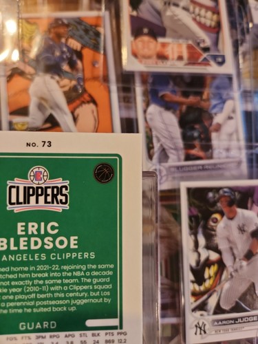 2021-22 Donruss Optic Eric Bledsoe Los Angeles Clippers #73 Blue Velocity - Picture 12 of 14