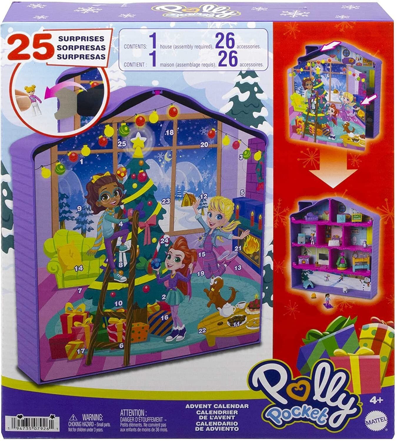 Polly Pocket Advent Calendar With Winter Family Fun Theme Oys Toys 