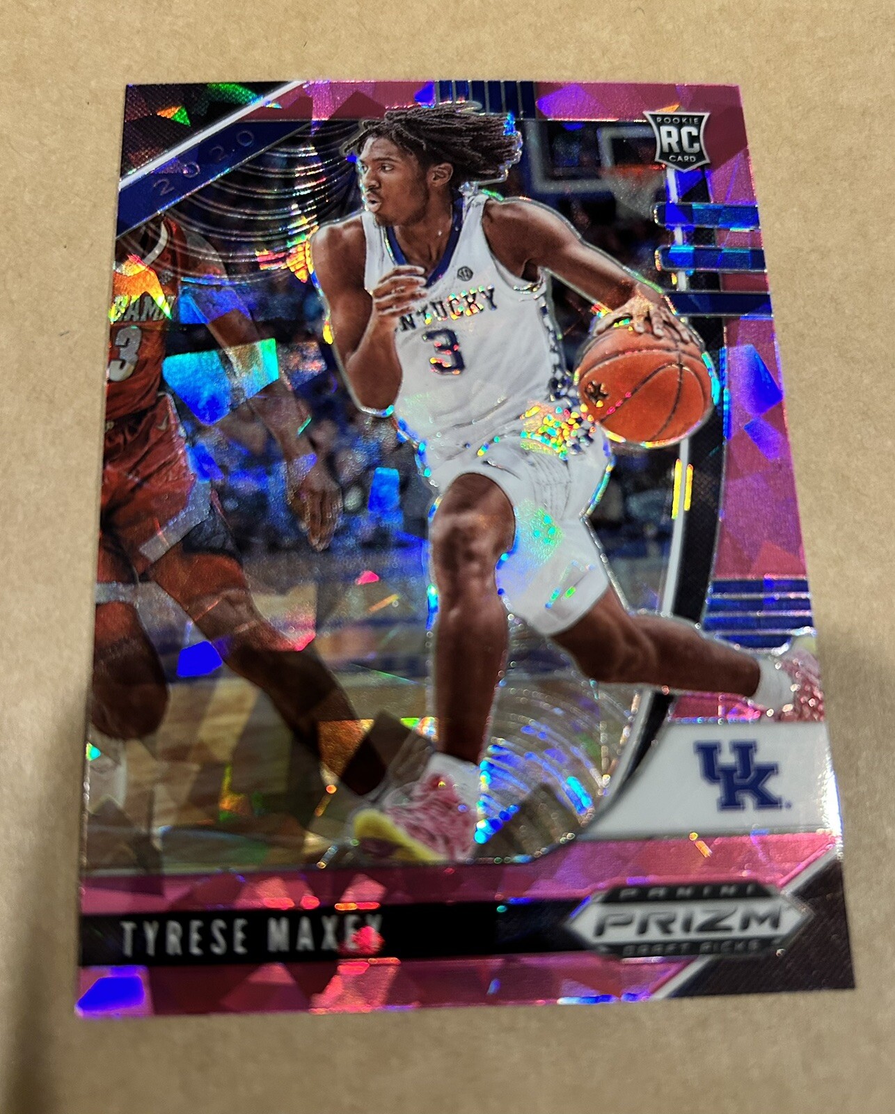 TYRESE MAXEY PRIZM ROOKIE CARD CRACKED PINK ICE 76ERS RC - 2020 PANINI PRIZM