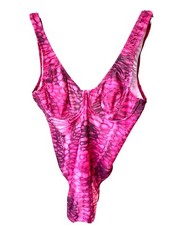 Costume intero vintage fucsia con ferretto, tg. S/M