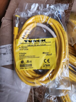 Turck RK 4.5T-2/S1587 2 Meter QD Cable M12 Cordset ID U-91507 EuroFast