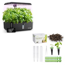 Hydroponics Growing System Remote Control Black & 140pcs Hydroponic Pods Supp... 0.62 per gallon