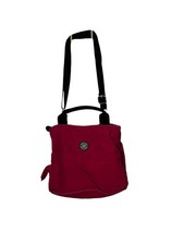 Vintage Kipling Private Transport John Monkey Red Messenger Bag Crossbody