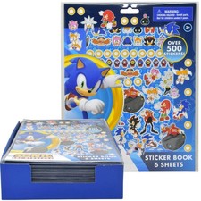 Sonic The Hedgehog Sticker Book 6 Sheets Multicolor Action Packed Stickers
