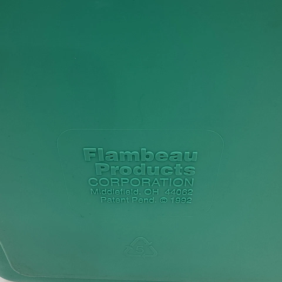 Vintage Beauticontrol Teal Green Makeup Case Tiered With Compartments 13" long - Image 4 of 4