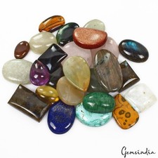 1550 Ct/25 Pcs Natural Multi Color Mix Cab Loose 21mm To 48mm Gems Wholesale Lot
